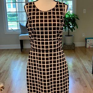 Club Monaco black and white shift dress